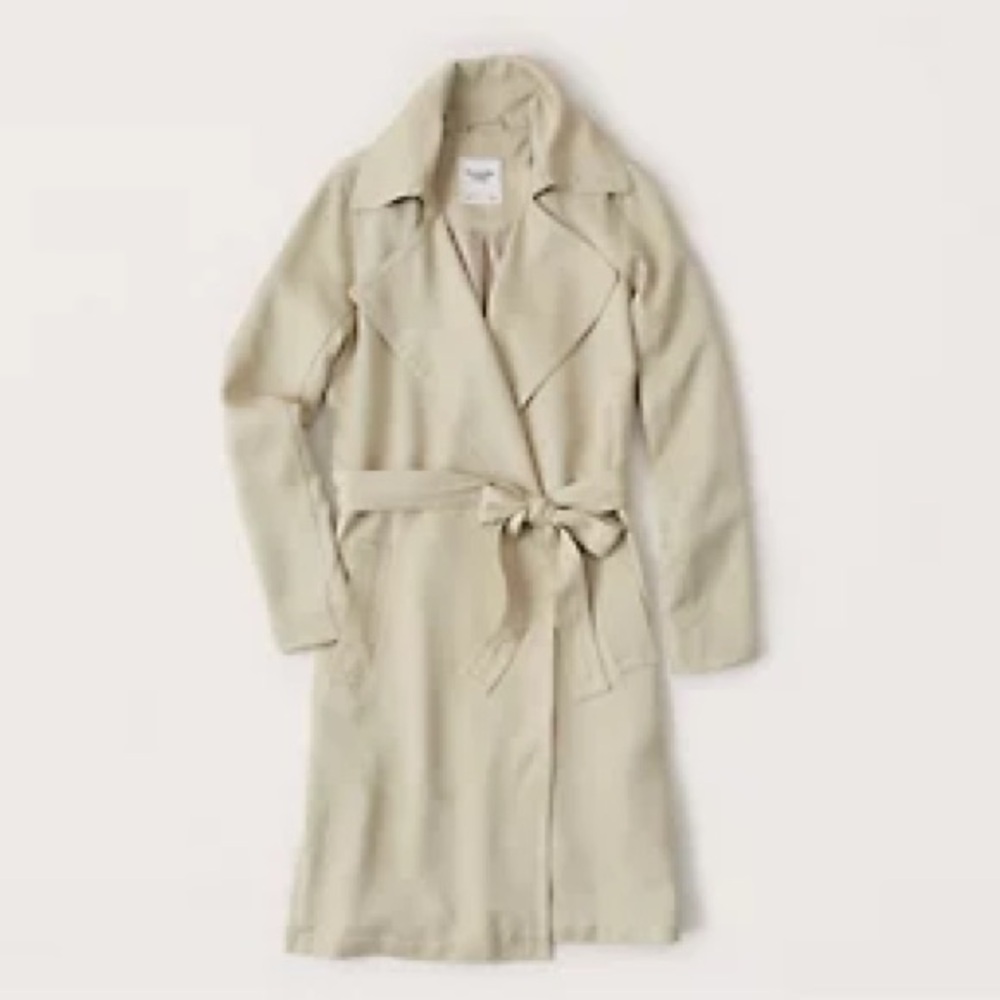 Abercrombie & Fitch Beige Trench Coat - Picture 7 of 7